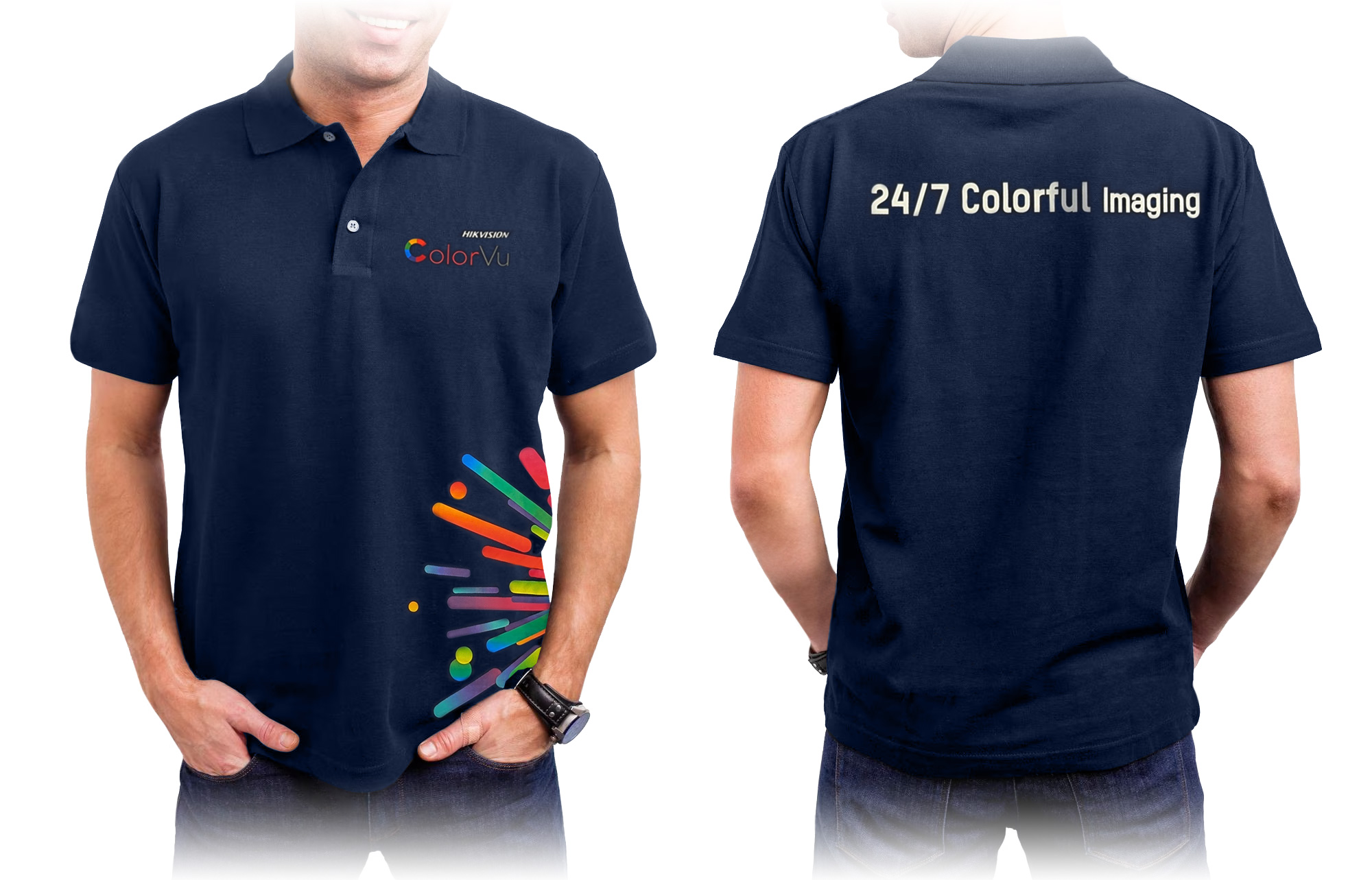 Hikvision Рубашка поло синяя ColorVu XXL Hikvision Рубашка поло синяя ColorVu XXL