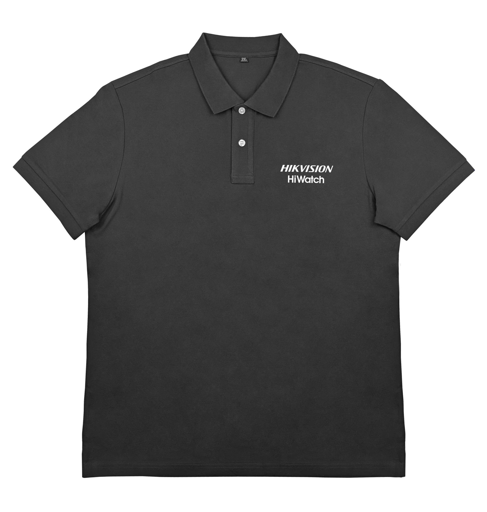 Hikvision/Hiwatch Рубашка с воротником поло черная, XXL