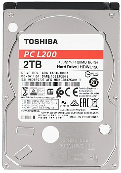 Toshiba L200 HDWL120UZSVA, 2ТБ, HDD, SATA III, 2.5"